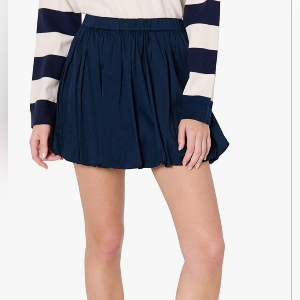 NWT❗️The Drop Lillie Bubble Hem Mini Skirt Navy size M